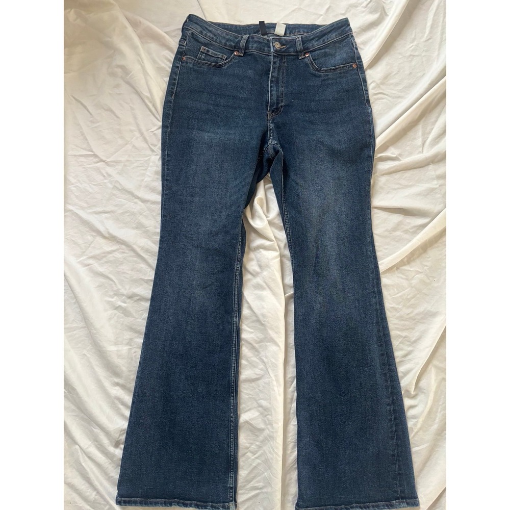H&M Divided Low‎ Cut Flare Leg Dark Wash Jeans -Women's Size 12